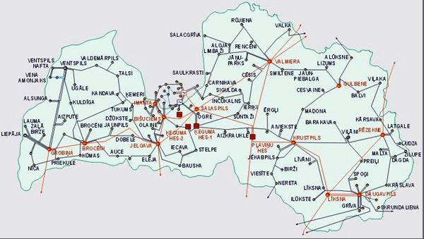 1. Latvijas vienotā energosistēma Latvijas energosistēma izveidota 1939. gadā līdz ar Ķeguma HES izbūvi un pieslēgšanu kopējā pārvades un sadales tīklu sistēmā. 1939. gada 22.