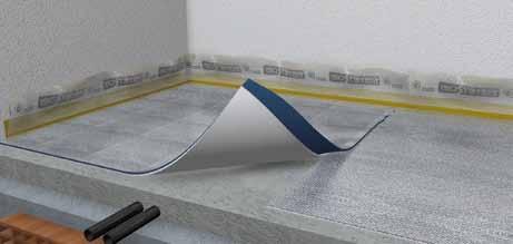 izraditi ravnu površinu. Potom se primjenjuje obodna traka ACUSTIC BAND N kako bi se izradilo odvajanje plivajućeg poda od zidova.
