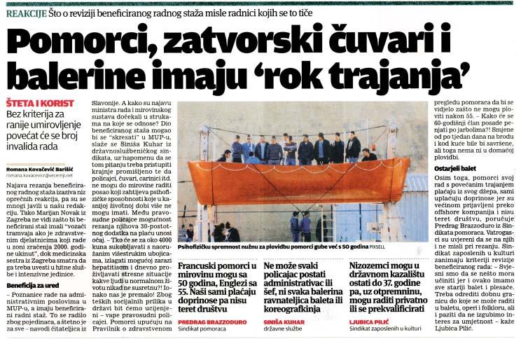 Beneficirani staæ REZOVI BOLE Sindikat: Pa neêe valjda 60-godiπnji policajac trëati za lopovom (SLOBODNA DALMACIJA, 19. svibnja 2012.