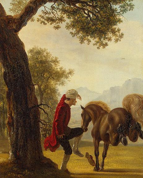 Ο Βολταίρος τιθασεύει ένα άλογο (Jan Huber,