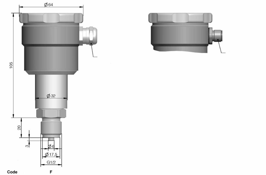 Field housing: Screwed cable gland M16 x 1.