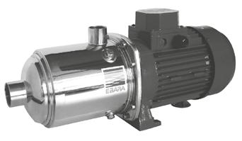 Horizontal multistage centrifugal electric pumps stainless steel.