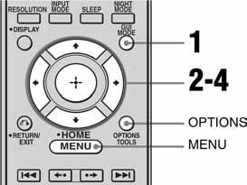 5 Više puta pritisnite 4/3 za odabir "Bass" ili "Treble", zatim pritisnite 1/2 za podešavanje parametra.