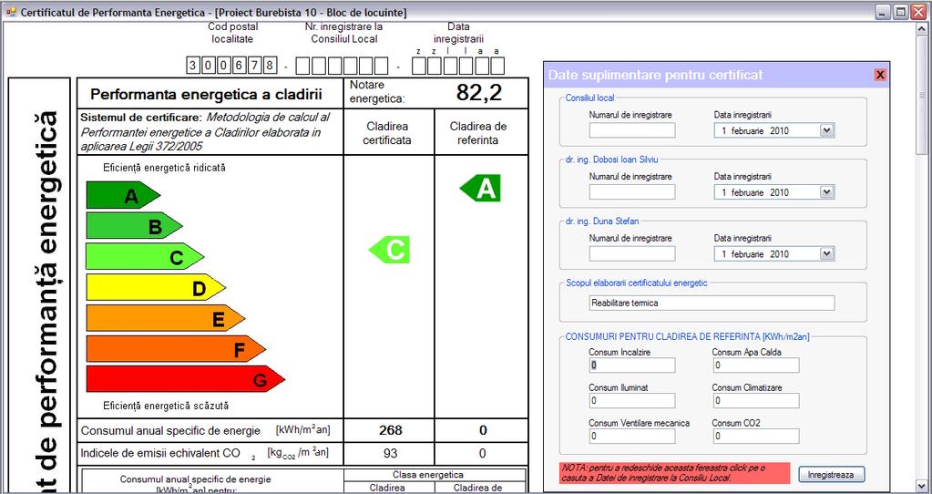 F7 - Fereastra Certificat Doset-PEC F7 - FEREASTRA CERTIFICAT Poate fi deschisă din meniul Certificat, sau dând click pe butonul Certificat, din bara de butoane.