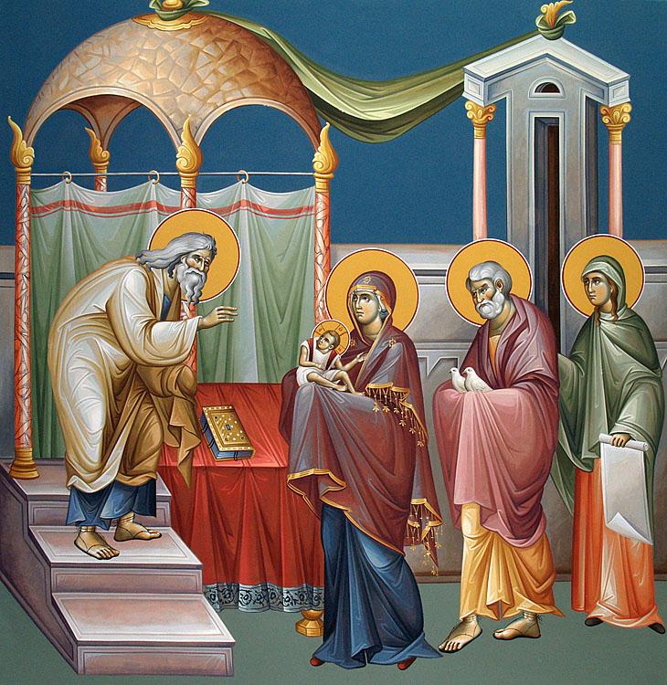 Feast of the Presentation of Our Lord in the Temple February 2 Christ our God, illuminating those in Χριστὸς ὁ Θεὸς ἡµῶν, φωτίζων τοὺς ἐν darkness. Rejoice also righteous elder, σκότει.