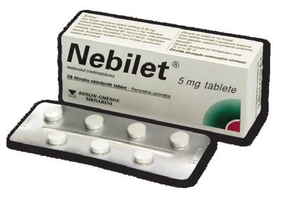 nebivolol Ima najvišjo selektivnost za β1 - adrenergične receptorje v srcu 1,2 Stimulira proizvodnjo NO 2,3 Ima edinstven hemodinamski profil 4 ODMERJANJE PRI ESENCIALNI HIPERTENZIJI (5) ODMERJANJE