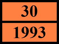 Zvláštne ustanovenia pre prepravu_balíky (ADR) Zvláštne ustanovenia pre prepravu - Prevádzka (ADR) V12 S2 Identifikačné číslo nebezpečnosti (Kemlerov kód): 30 Oranžové tabule: Kód obmedzenia pre