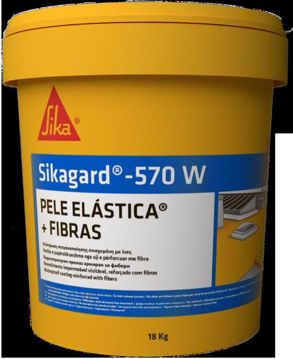 ΣΎΣΤΗΜΑ ΑΥΞΗΜΈΝΩΝ ΑΠΑΙΤΉΣΕΩΝ Sikagard -570 W Pele Elástica + Fibras Ενός συστατικού, υγρή ελαστική ινοπλισμένη ακρυλική μεμβράνη ΧΡΉΣΕΙΣ Υγρομόνωση νέων και παλαιών δωμάτων Υγρομόνωση δωμάτων με