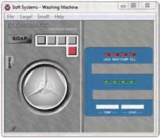 που να λειτουργούν με βάση δικά σας προγράμματα. 1. Εξομοίωση λειτουργίας πλυντηρίου α. Να επιλέξετε Simulation - Soft systems - Washing Machine β.