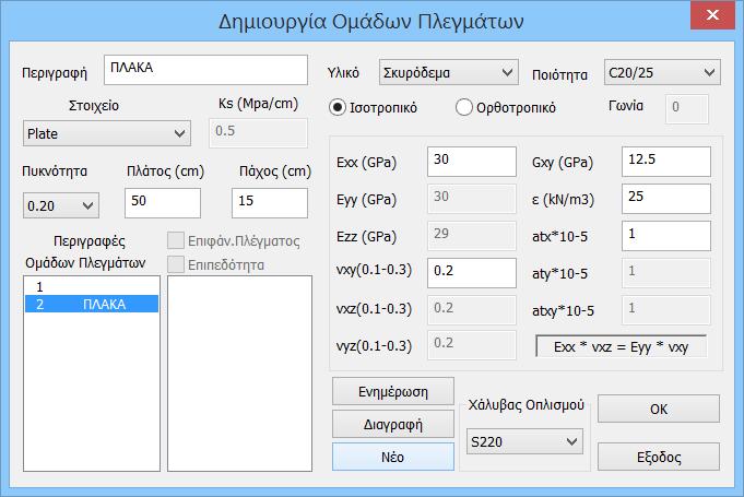 Μετατροπή σε επιφανειακά: Επιπλέον έχετε τη δυνατότητα να μετατρέψετε μία πλάκα επιλέγοντας τη μοντελοποίηση