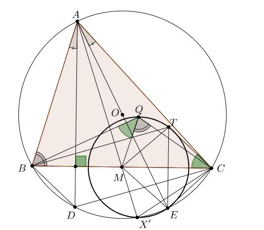 Το Ο είναι το περίκεντρο του τρίγωνου ΑΒC και από το θεώρημα 5 έχουμε ΑΗ = 2ΟD = 2O D. Τωρά αφού ΑΗ ΒC και ΟΟ ΒΓ, έχουμε ότι DΟ ΑΗ. Έτσι, σύμφωνα με το ΡD θεώρημα του Θαλή = Ο D = 1, δηλαδή PD = ΑD.