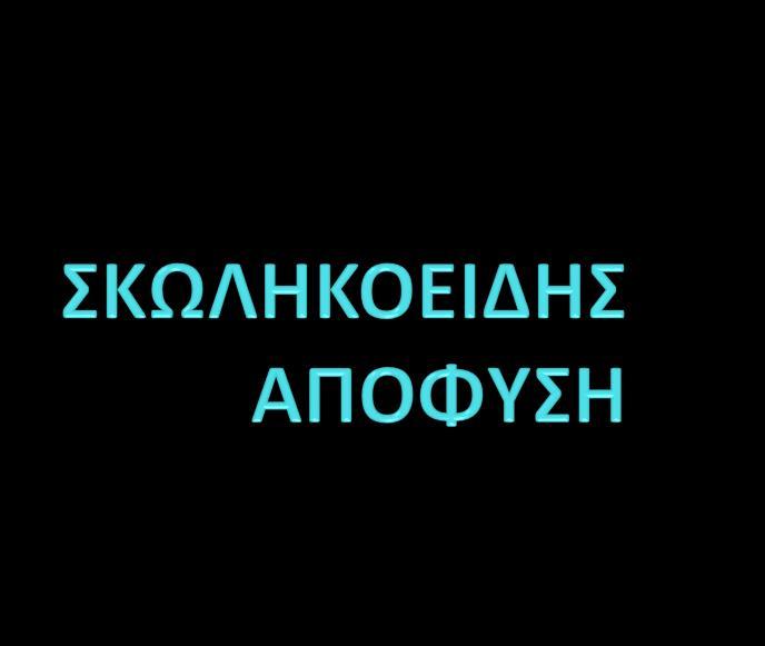 Η σκωληκοειδή απόφυση είναι ένα μικρό τμήμα του παχέος εντέρου, με μορφή μικρού κινητού σωληνίσκου (μήκους συνήθως 6 14 εκατοστά).