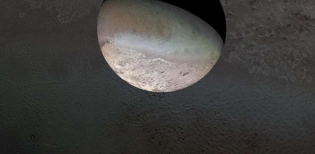 Εικόνα του Τρίτωνα που ελήφθη το 1989 από το Voyager 2 (φωτογρ. NASA/JPL/USGS).