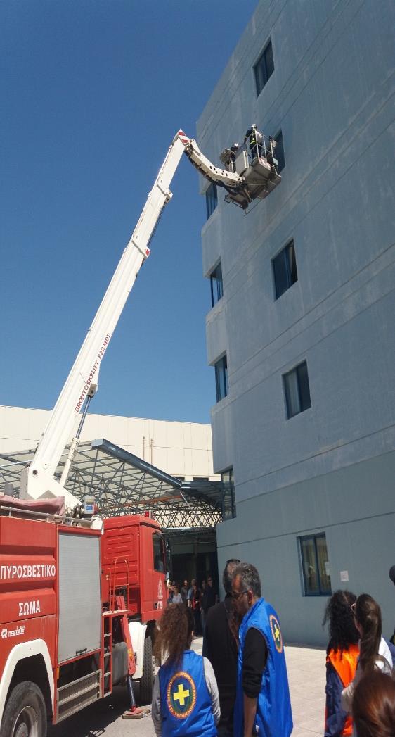 περίπτωση πυρκαγιάς και σεισμού σε συνεργασία με το ΕΚΕΠΥ.