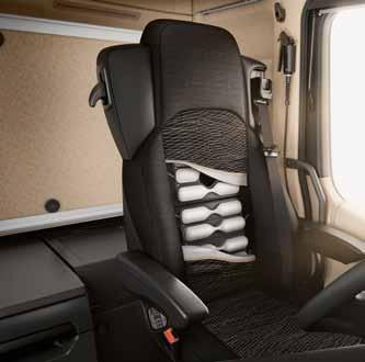 ασφαλείας 3 σημείων. Αναρτώμενο κάθισμα με κλιματισμό 2). Το κάθισμα οδηγού με αερανάρτηση και κλιματισμό φροντίζει για ευχάριστο κλίμα και υψηλά επίπεδα άνεσης.