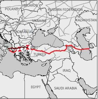 2. Trans Adriatic Pipeline Περιγραφή Μήκος Δυναμικότητα Ο Διαδριατικός Αγωγός (Trans Adriatic Pipeline - TAP) είναι ένα έργο κατασκευής αγωγού φυσικού αερίου ο οποίος θα μεταφέρει φυσικό αέριο από