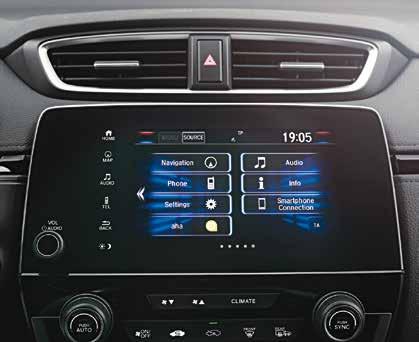 APPLE CarPlay ΚΑΙ ANDROID AUTO *Δ Μπορείτε να συνδέσετε την Android συσκευή σας ή το iphone σας στο σύστημα ενημέρωσης και ψυχαγωγίας Honda CONNECT, το οποίο διαθέτει οθόνη αφής 7 ιντσών και σας