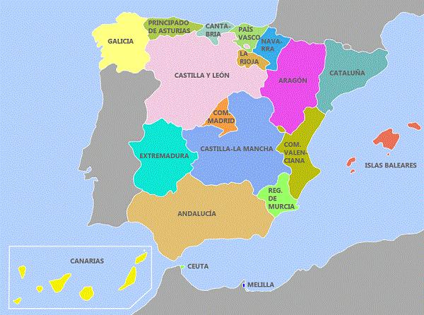 Το εσωτερικό της Ισπανίας είναι ένα υψηλό, ξηρό οροπέδιο που περιβάλλεται και διασχίζεται από οροσειρές. Οι ποταμοί καταλήγουν στις ακτές, δημιουργώντας καλή γεωργική γη.