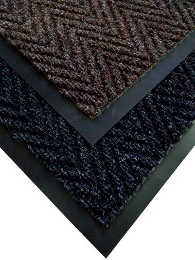 Povrch rohoží tvorí tkanina zo 100% antistatického polypropylénového vlákna Podklad je z čierneho vinylu (DOP free) Odporúčané čistenie - vysávanie Hustota 1200 g
