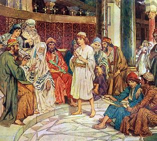 Figura 7: Nëse Jezusi (PQMT) u dërgua për të shfuqizuar ligjin e Zotit ose të lirojë të Krishterët nga ai, cili ishte qëllimi i mësimit të tij çdo ditë në tempull?
