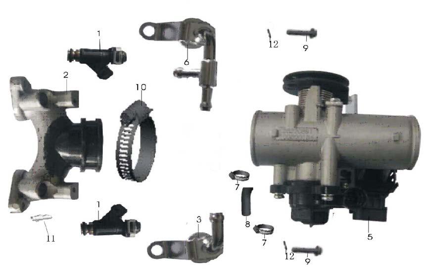 E-9:EFI Assy 1 2.24.0118.30000 DD250E-9B-0118300 injectors 2 2 2.22.0118.10000 DD262MP-0118100 intakes 1 3 2.22.0118.5000S DD262MP-0118500A right bracket 1 5 2.22.0118.40000 DD262MP-0118400 throttle assy 1 6 2.