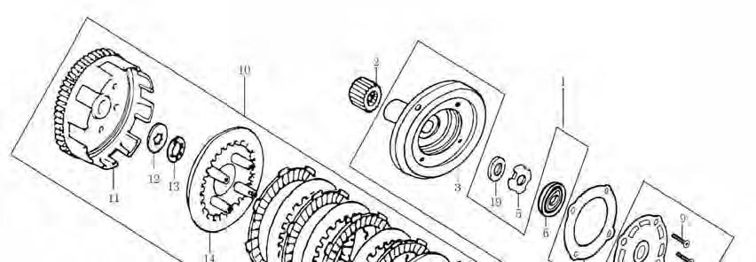 CLUTCH ASSY 1 14200-JA16-0100 ASSEMBLY, OIL FILTER 1 2 23101-IZ27-0000 DRIVE GEAR 1 3 14203-JA16-0100 ROTOR ASSEMBLY, OIL FILTER 1 4 22403-G007-0000 PUSH ROD, CLUCTH 1 5 91208-G011-0000 NUT 1 6