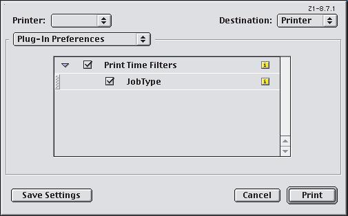 Mac OS 9 Αν χρησιµοποιείτε το πρόγραµµα οδήγησης Apple LaserWriter, πρέπει να ενεργοποιηθεί πρώτα στο πρόγραµµα οδήγησης του εκτυπωτή η προσθήκη για ασφαλή εκτύπωση.