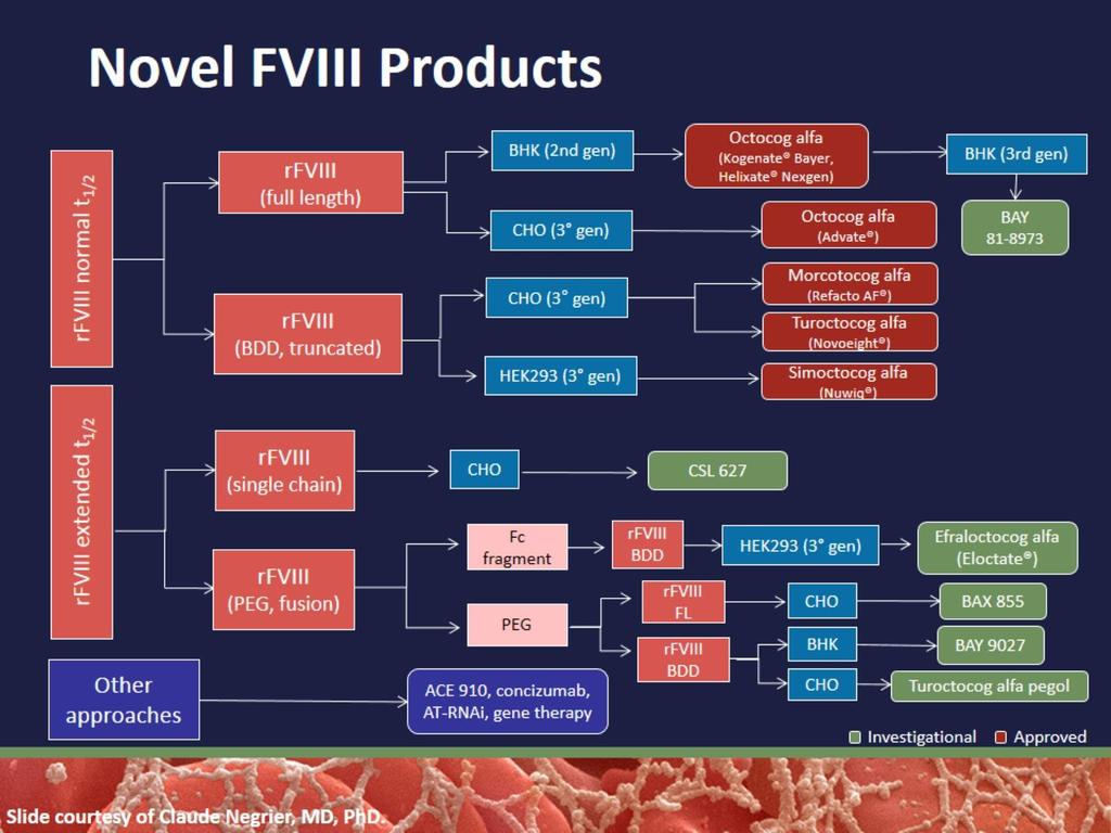 Novi produkti F VIII in novejši