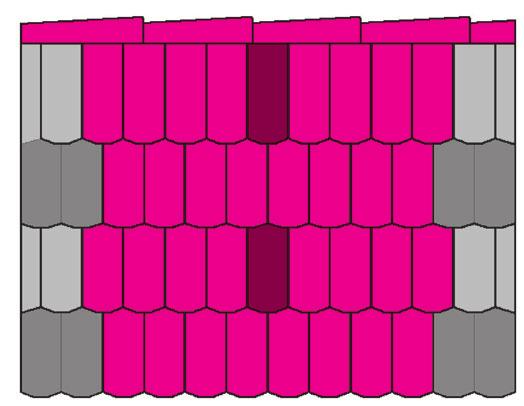 Konštrukčná šírka 0,52 0,67 0,82 0,97 1,12 1,27 1,42 1,57 1,72 1,87 2,02 2,17 2,32 2,47 2,62 Počet škridiel/1 rad 2 2,5 3 3,5 4 4,5 5 5,5 6 6,5 7 7,5 8 8,5 9 2,92 3,07 3,22 3,37 3,52 3,67 3,82 3,97