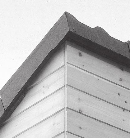 Riešenie pultu Pultové škridly Táto škridla je pri pultových strechách využitá k riešeniu hornej hrany strechy.