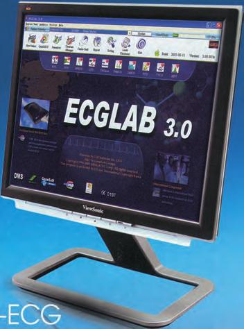 Mogućnost štampanja izveštaja crno/belo ili u boji - Softwer se može uraditi na različitim jezicima 33321 PC-ECG + kardiološki softwer Isti kao model sa oznakom 33320, osim što poseduje sledeće