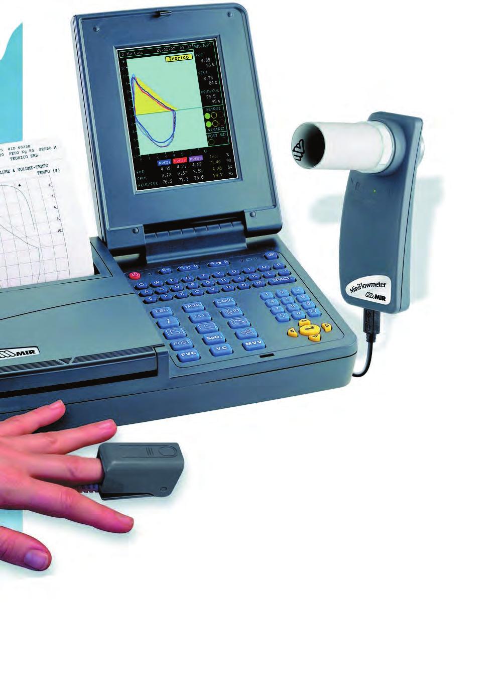 INSPIISAN KVALITETOM Spirolab III dijagnostički spirometar sa opcijom SpO 2 LCD Displej u boji 240x320 pixel, dimenzije 90x120 mm FDA Odobreno ATS Sertifikat ES Standard Samo 1.