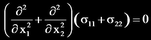 ψ Airy s stress function ψ : introduce the function ψ as ψ 11 = x ψ = x 1 ψ 1 = x1 x equations of equilibrium automatically satisfied!