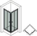 321 161,70 Zástena sprchová bočná - sklo Concept 50 80 x 185 cm strieborná lesklá/sklo číre PT620502.069.