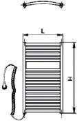 OBRÁZOK NÁZOV VÝKON [W] FARBA Kúpeľňové radiátory CONCEPT 100 elektrické (CON 54) Elektrické radiátory sú v rovnom prevedení označené KTKE a v prehnutom KTOE.