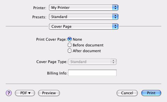 Cover page (Εξώφυλλο) Επιλέγοντας ένα εξώφυλλο, μπορείτε να εντοπίσετε πιο εύκολα το εκτυπωμένο έγγραφο σε μια μεγάλη στοίβα χαρτιών.