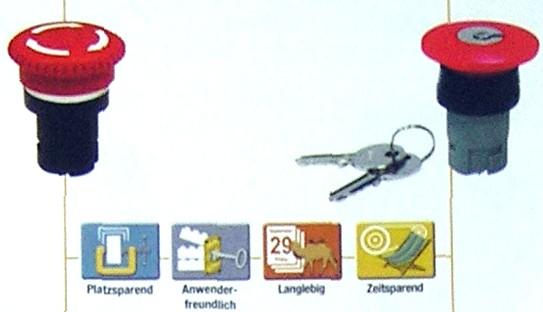 Tlačidlo CENTRAL STOP s príslušenstvom PB otočné tlačidlo CENT RAL ST OP PB uzamykateľné tlačidlo CENT RAL ST OP Priemer (mm) Φ22/ Φ30 Rozmery v x Φ (m m ) 50 x