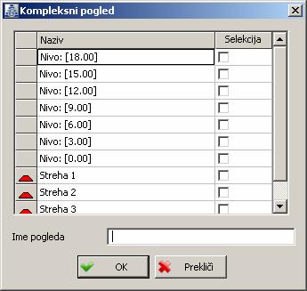 25 S pomočjo gumbov Gor in Dol lahko spremenite vrstni red v listi definiranih pogledov. Premika se trenutno aktivni izbrani pogled.