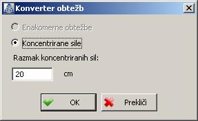 56 3.2.7 Konverter obtežb V Tower 6 je omogočeno konvertiranje površinske obtežbe, ki je podana na neki ukrivljeni ploskvi, v niz koncentriranih sil vzdolž izbranih grednih elementov konstrukcije.