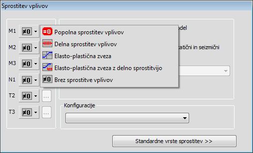 28 Pomen vsake opcije je popolnoma enak kot pri robnih pogojih v plošči. Stikala in zaprta lista na desni strani dialoga določajo naravo podanih robnih pogojev.