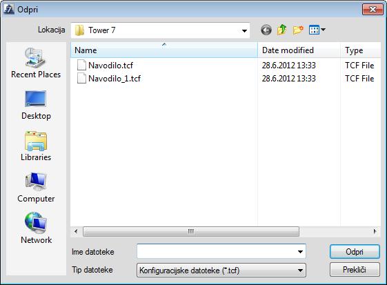 51 3.5 Nastavitev parametrov, katere program uporablja pri svojem delu (meni Setup ) 3.5.5 Izvoz konfiguracijskih datotek S tem ukazom se konfiguracijske datoteke, kreirane med delom s programom, lahko shranijo v datoteko s končnico*.