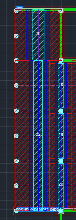 Αν όμως είχαμε εισάγει δύο support lines, ένα για το επάνω τμήμα (με το όριο της πλάκας) και ένα για το κάτω τμήμα (σύνορο με support lines 17,18,19) το αποτέλεσμα είναι το παρακάτω που είναι και το
