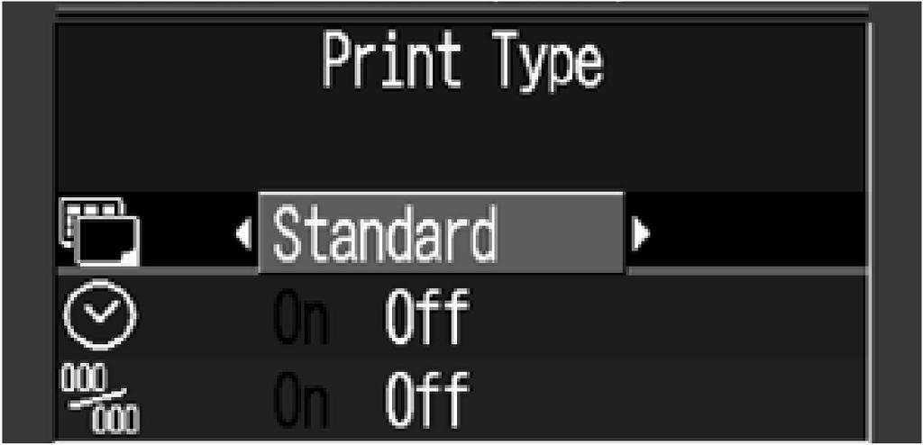Razne funkcije Podešavanje načina tiskanja Nakon odabira slike možete odabrati sljedeće načine tiskanja. H Print Type I Date J File No.