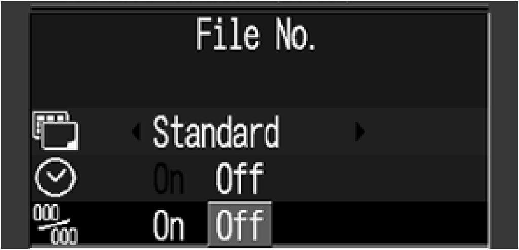 Tiskanje broja datoteke. 2 Tipkom Y, X, W ili V odaberite [Set up] i pritisnite tipku SET.