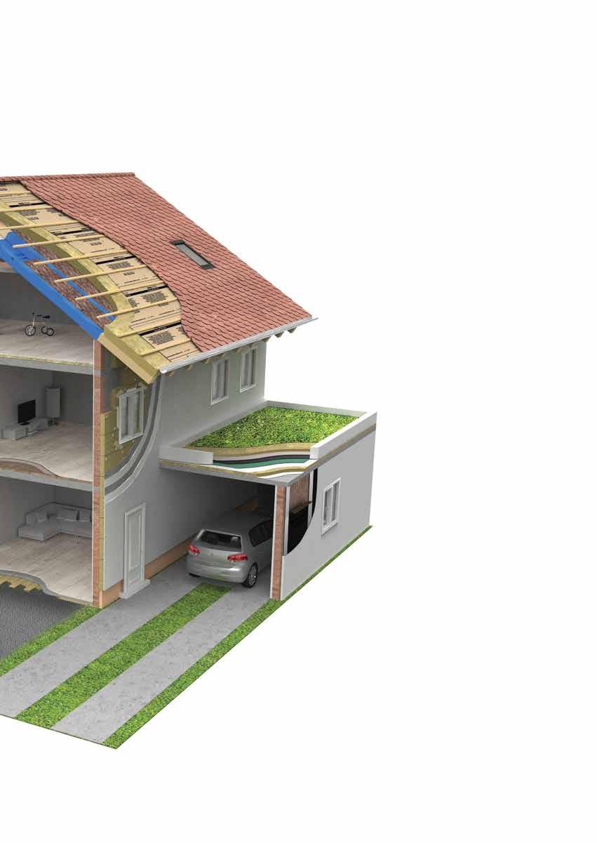 51 PRIMENA PROIZVODA KNAUF INSULATION Izolacija kosog krova - iznad rogova SmartRoof Top UNIFIT 035 NatuRoll Pro Homeseal LDS LDS 0.02, LDS 0.