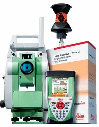 Totálne stanice od Leica Geosystems Rozhodnite sa správne AUTOMATICKÉ TOTÁLNE STANICE Leica Viva TS12 Lite Leica Viva TS12 Lite je motorizovaná totálna stanica s automatickým zacielením na hranol.