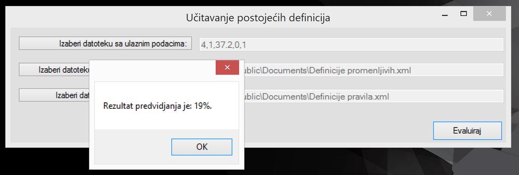 Уколико улазни скуп садржи само једну