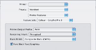 4. Στο µενού [Black Finish] (Τελική Επεξεργασία Μαύρου) (3), διαλέξτε την ρύθµιση που προτιµάτε. MAC OS X (OFFICE COLOUR) 1. Από το µενού [File] (Αρχείο), διαλέξτε [Print] (Εκτύπωση). 1 2 3 4 2.