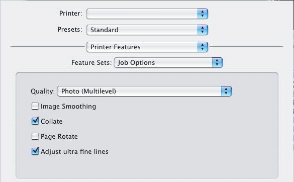 Πληκτρολογήστε τον αριθµό [copies] (αντιγράφων) (3) που θέλετε εκτυπώσετε. 5. Επιλέξτε [Printer Features] ( υνατότητες Εκτυπωτή) (4). 6.