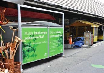 Ekološki otoki za obiskovalce in sortirna mesta za najemnike v BTC City Ljubljana obveščanje poslovnih partnerjev ključna pri gospodarnem odnosu do odpadkov.